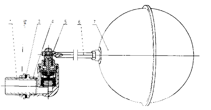 圖2外螺紋連接浮球閥